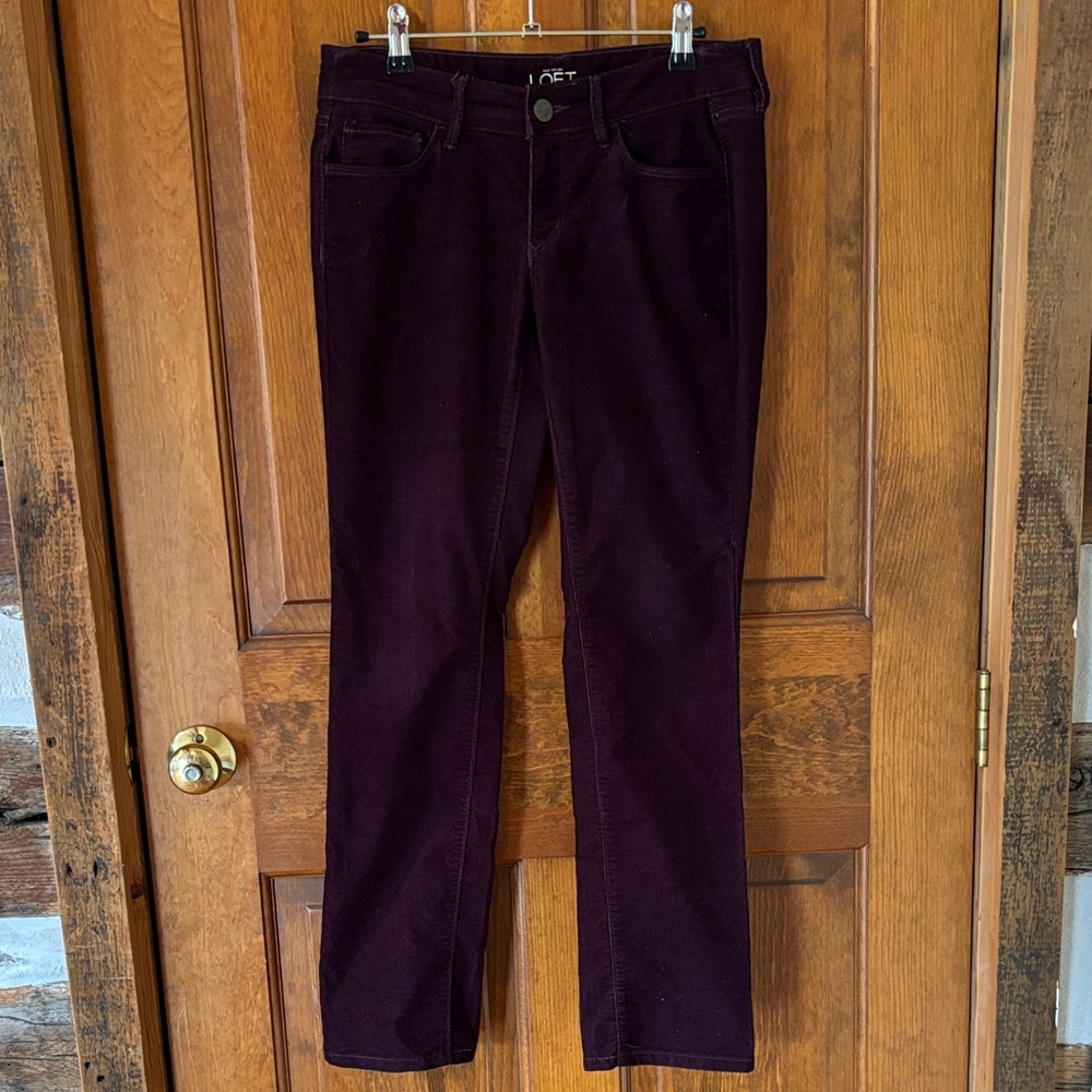 LOFT Women's Plum Straight-Leg Corduroy Jeans, 2P
